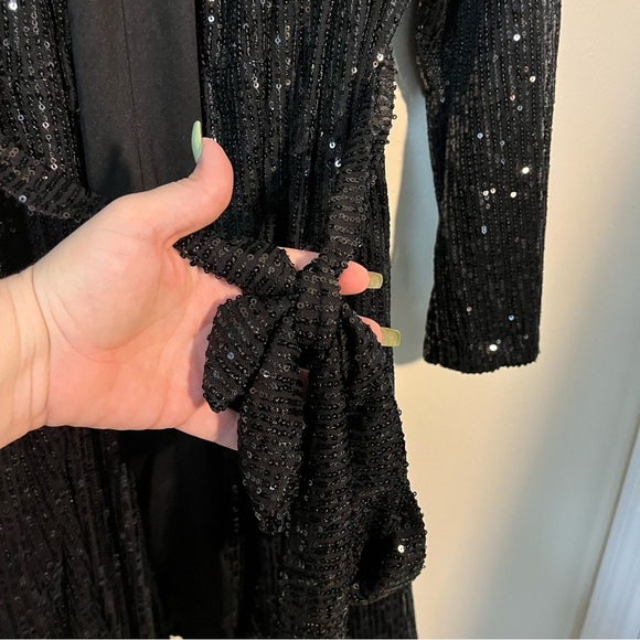 Fully Sequinned Plus Size 24 Wrap dress Lane Bryant Formal Costume Holiday - Picture 4 of 7
